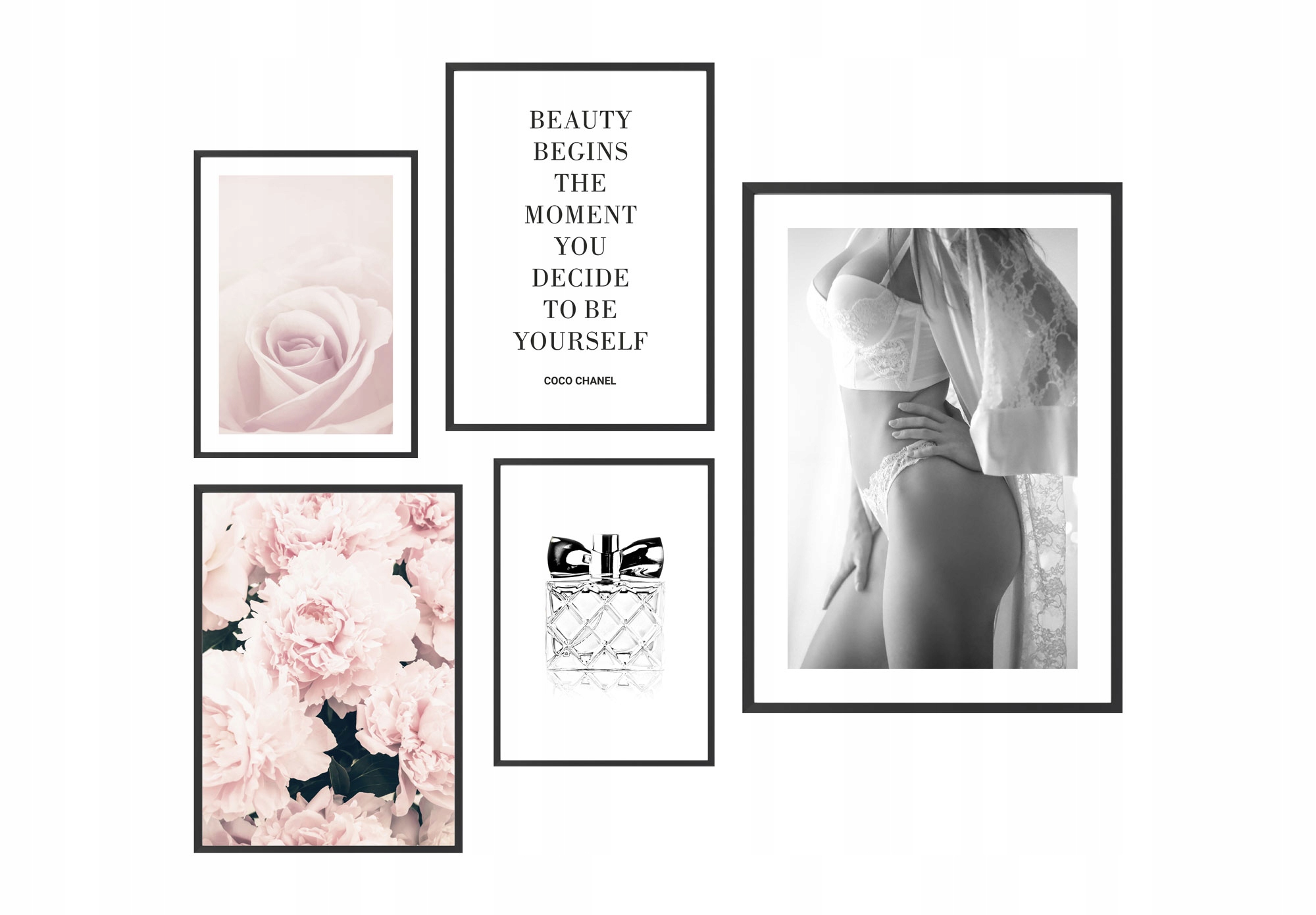 Zestaw 5 plakatów Plakaty Glamour Moda