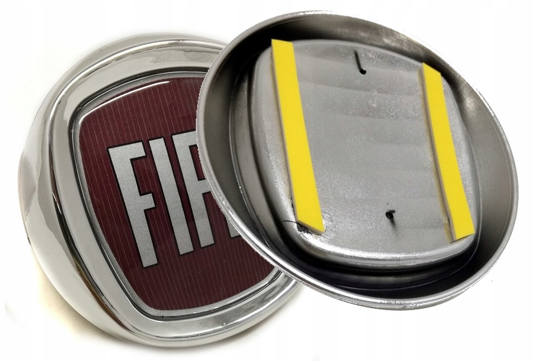

Emblemat znaczek Fiat czerwony 95mm przód tył