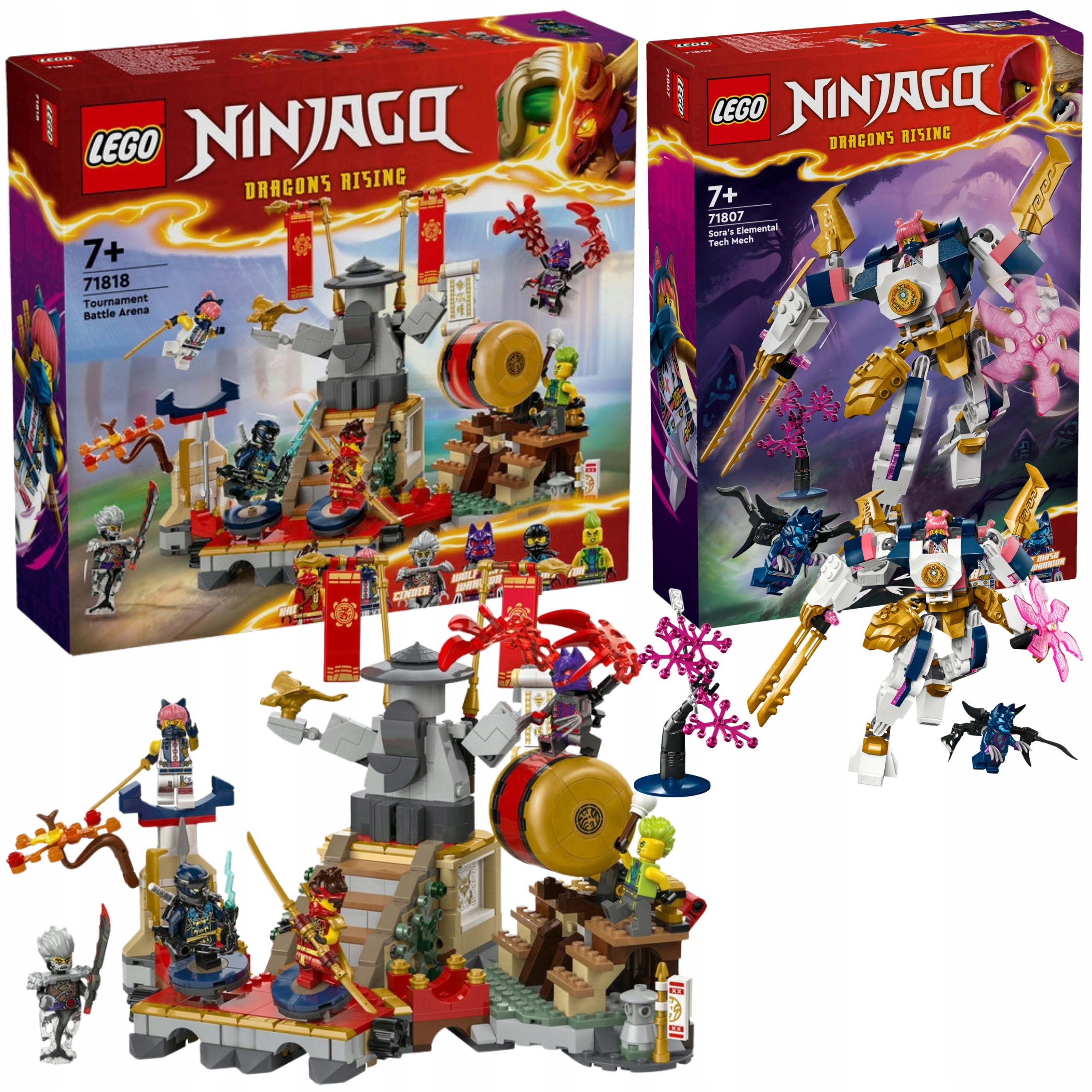 Free! グッズまとめ売り LEGO KLOCKI NINJAGO Arena turniejowa 71818 + Mech żywiołu