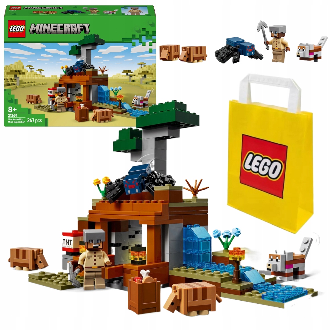 Lego Minecraft 21269 Výprava do obrněného dolu Tnt Pásovec Pavouk