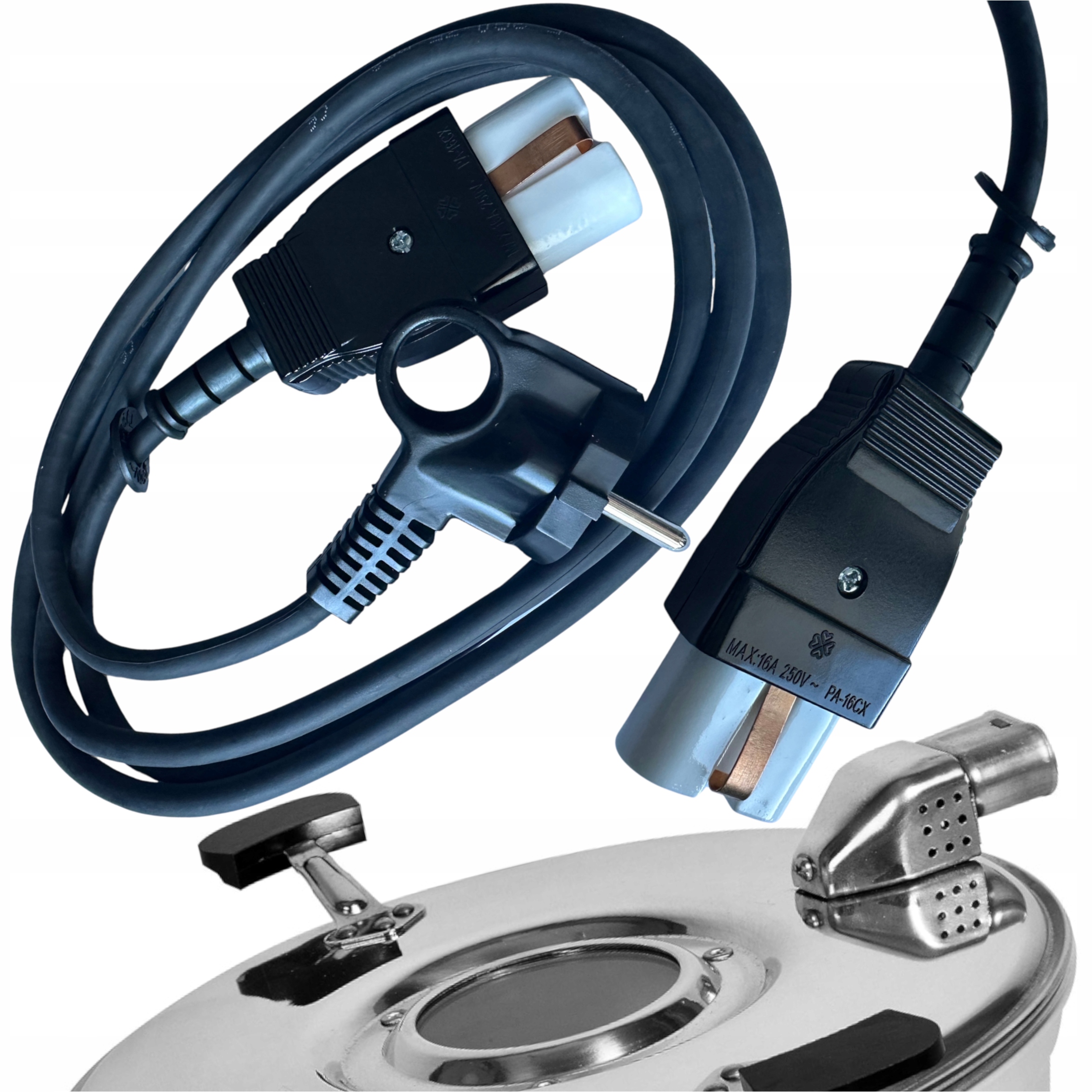 Kabel K Elektrického Pečicího Hrnce PE-3-600 Originální Kabel Prumel 1,5 m 10 A 250 V