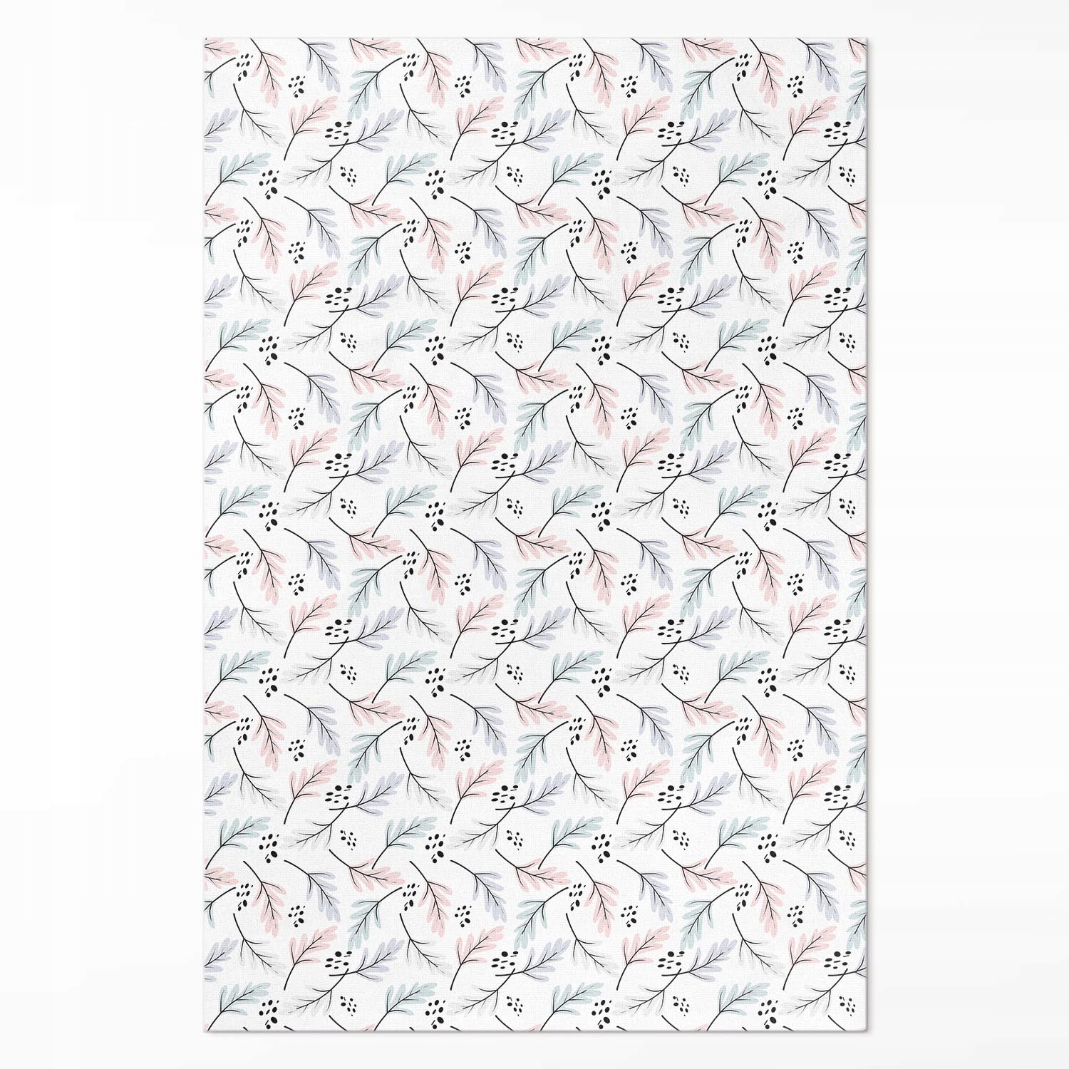 Pvc koberec do kuchyne Pastelové jemné rastliny v štýle boho XXL 150 x 225 cm