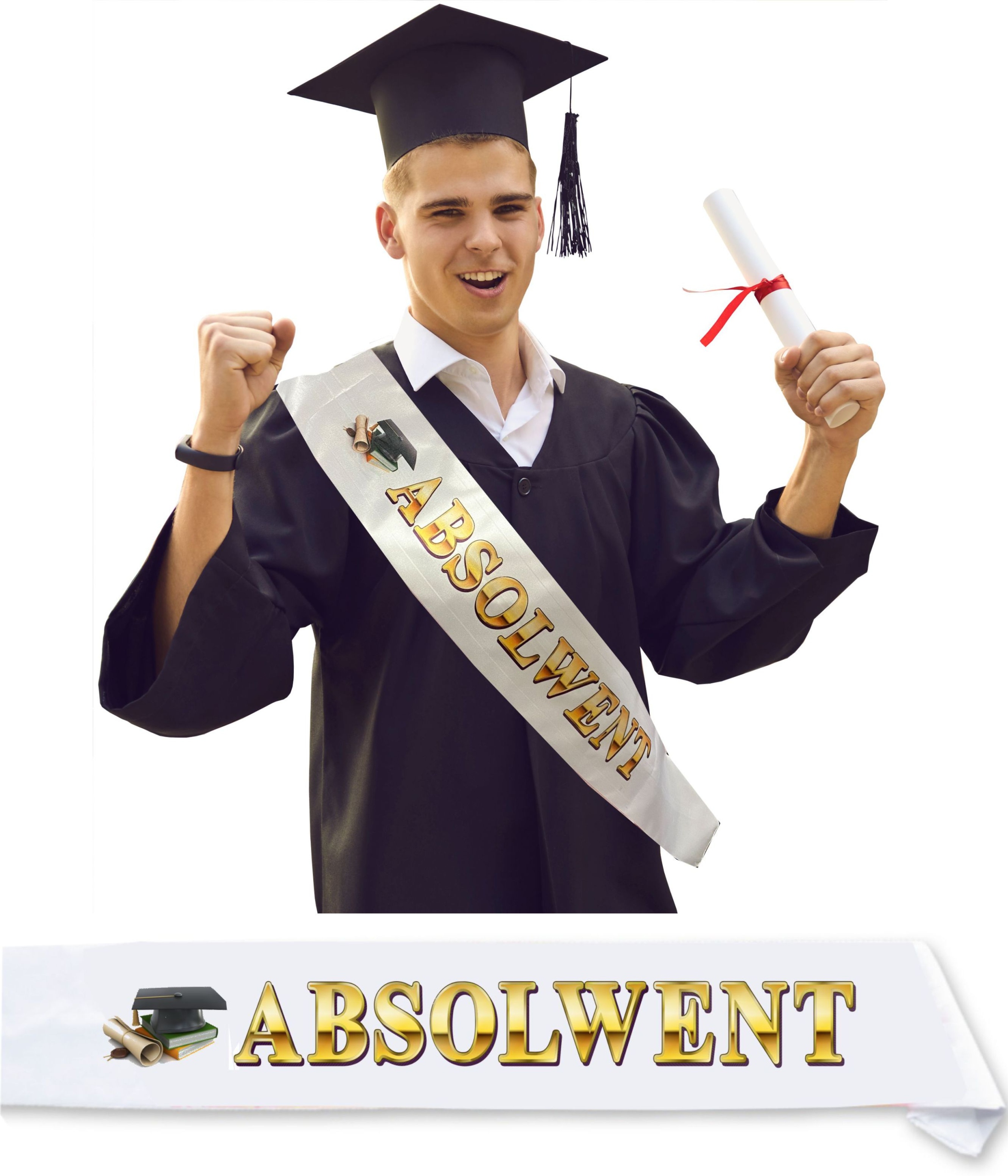 

Szarfa dla Absolwenta Absolwentki Absolwentów wzor