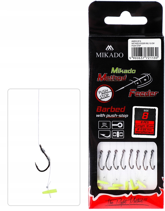 Mikado Przypon Method Feeder 6 Push Stop Żyłka