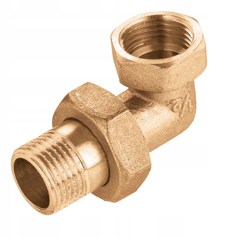 

Mosiężny Śrubunek Kątowy 1/2'' Stożek Mocny DN15