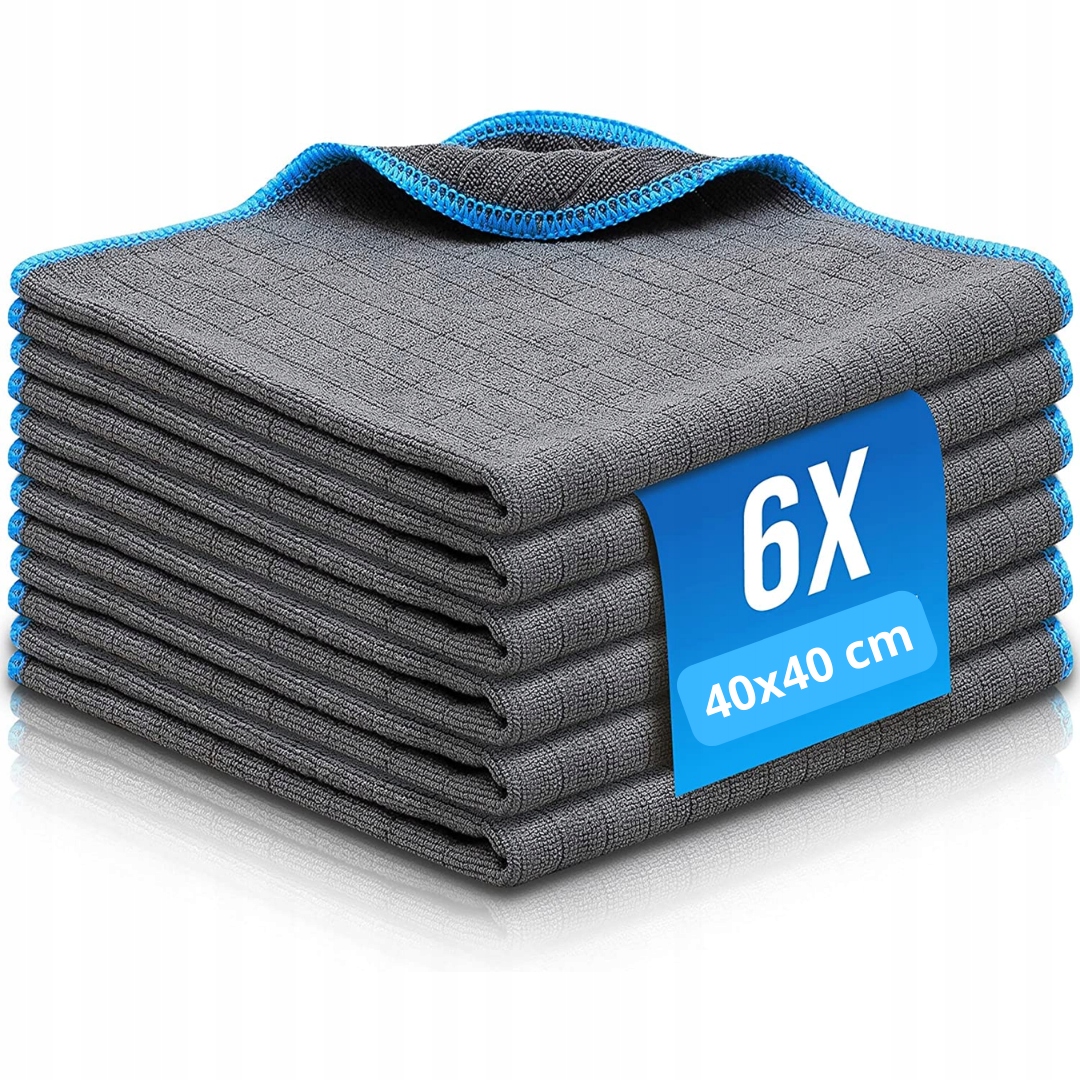 СЕРВЕТКИ З МІКРОФІБРИ ДЛЯ АВТОМОБІЛЯ 6 ШТ. М'ЯКА XL