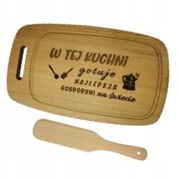 

Deska z uchwytem Beczka Buk 35x20cm Grawer