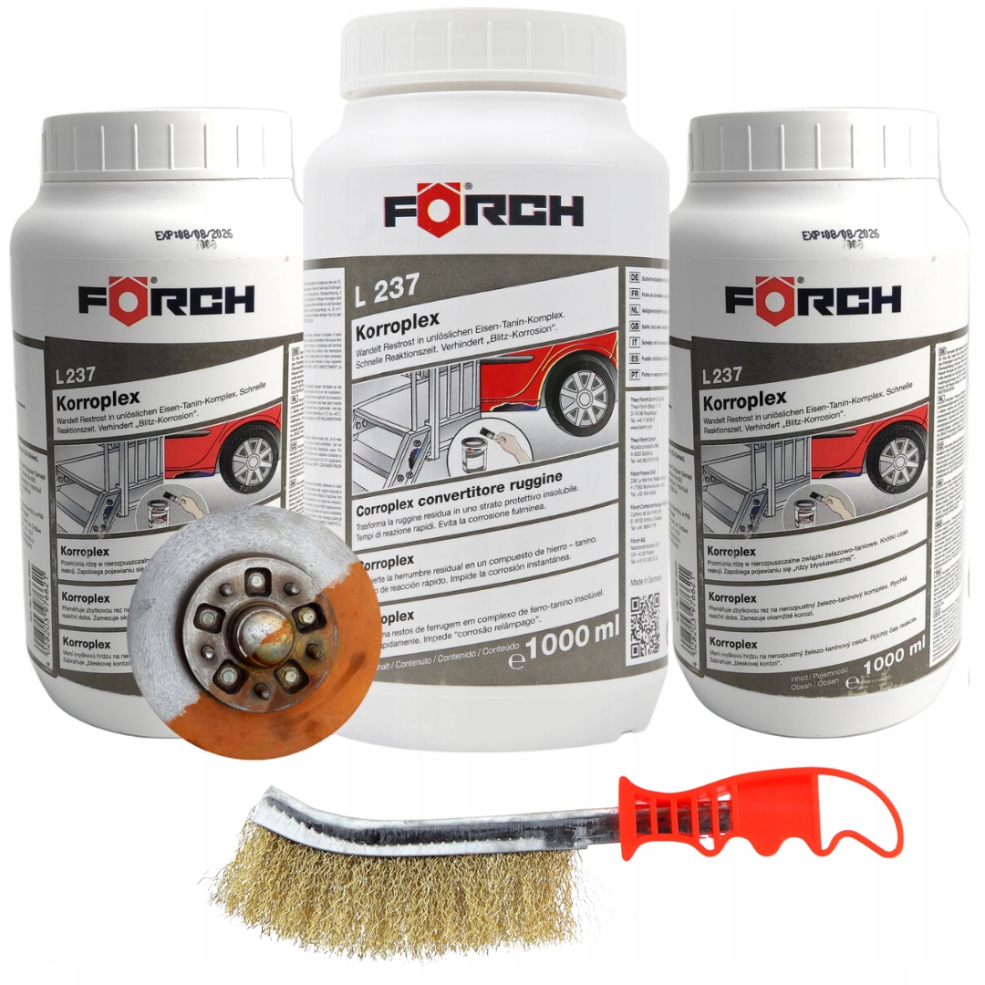 Prípravok Na Hrdzu Forch L237 Korroplex 3L Mosadzná Drôtená Kefa