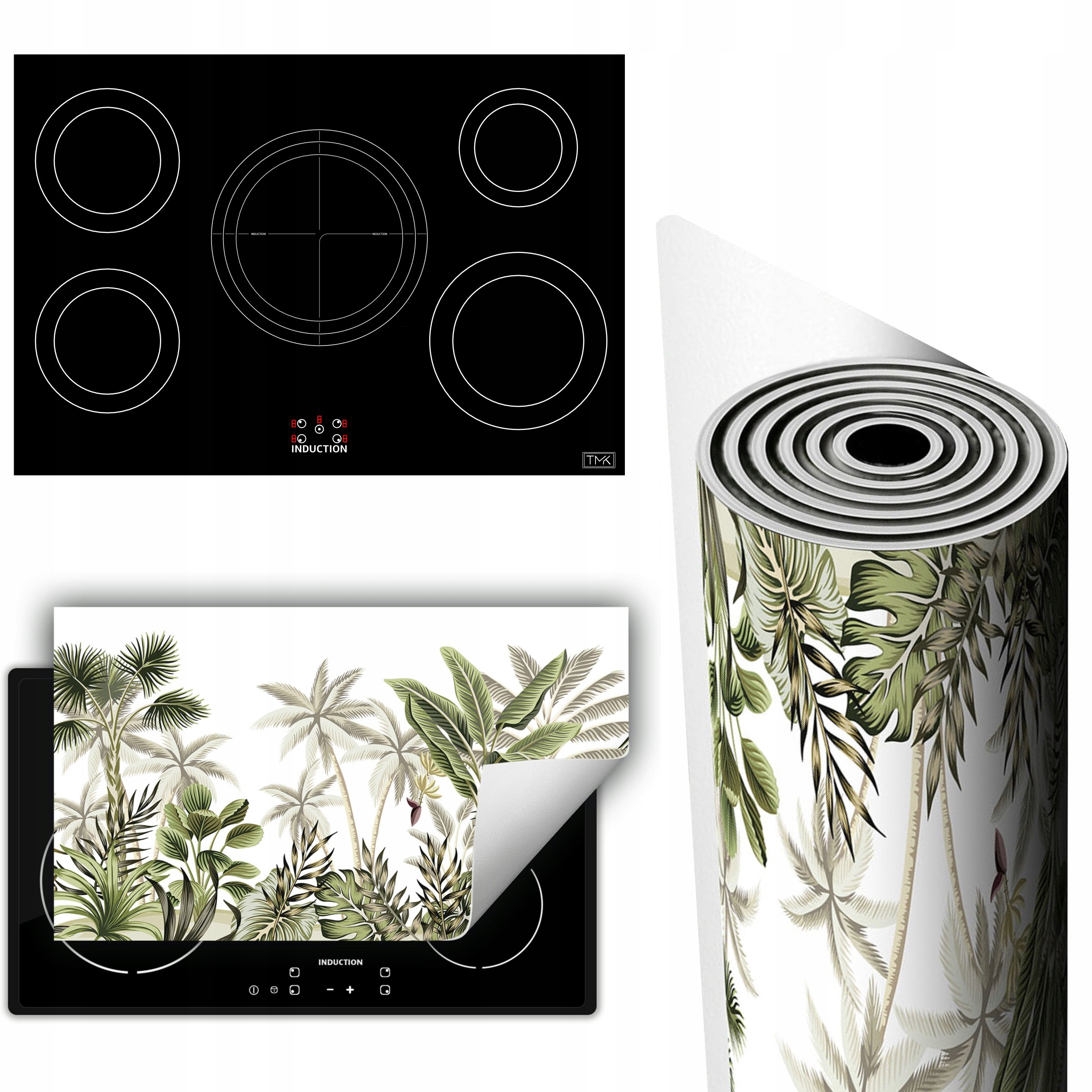 Vinylová Podložka Ochrana Kuchyňské Desky 90x52 zelený les