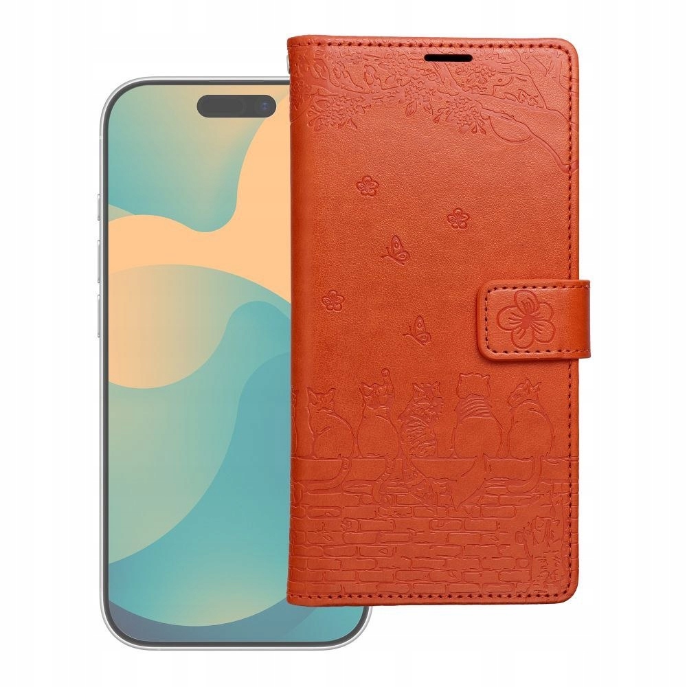 Oem Etui z klapką na Redmi Note 15 5G Mezzo Book koty brązowe