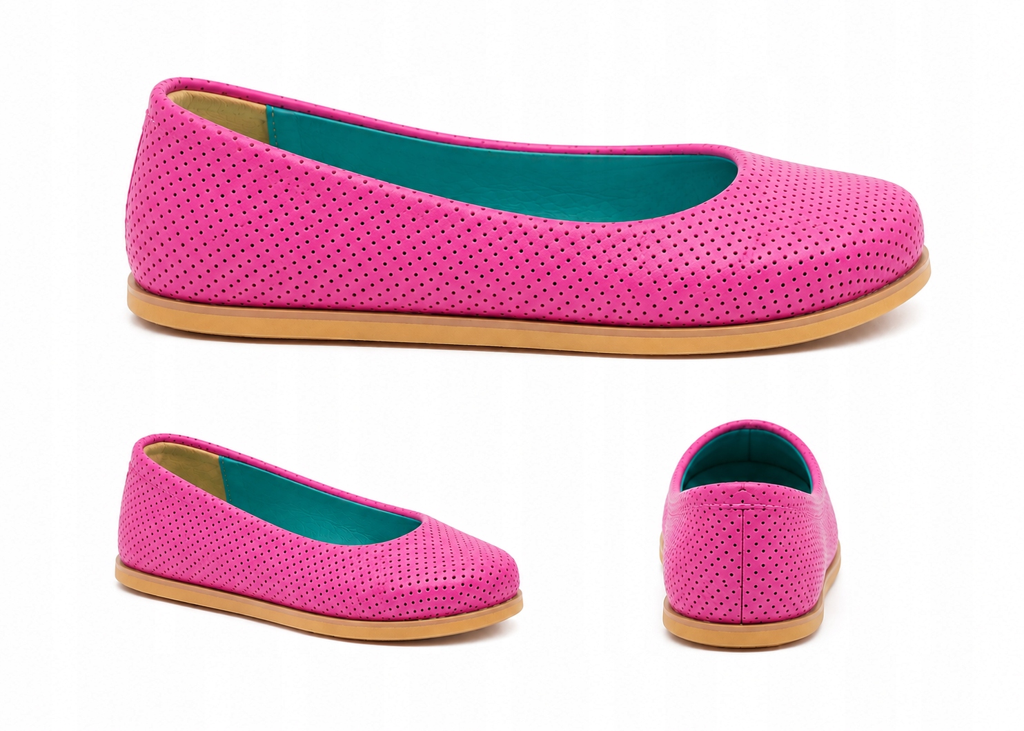 Półbuty 39 Barefoot Różowe Minimalistyczne Ażurowe Skóra Naturalna 808/T
