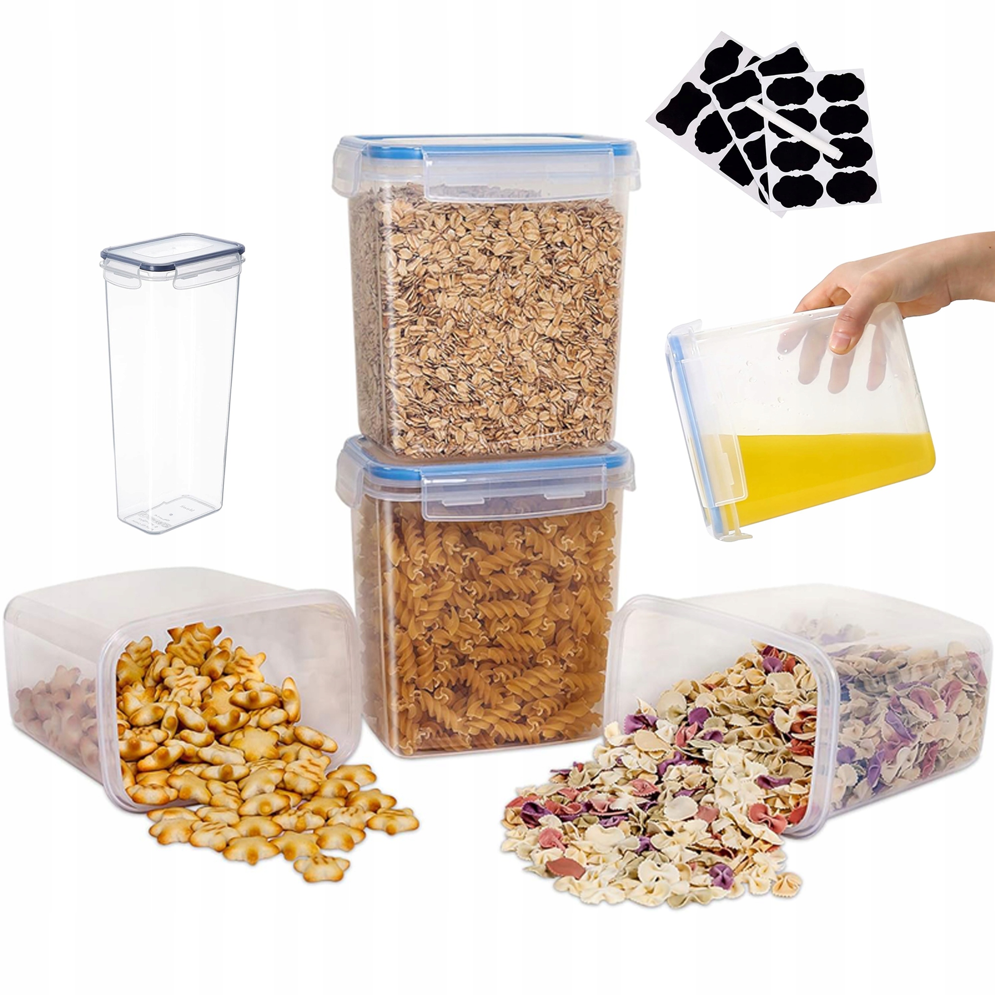 Nádoby Na Skladování 24KS Obilovin A Obilných Vloček Hermetické Sklenice