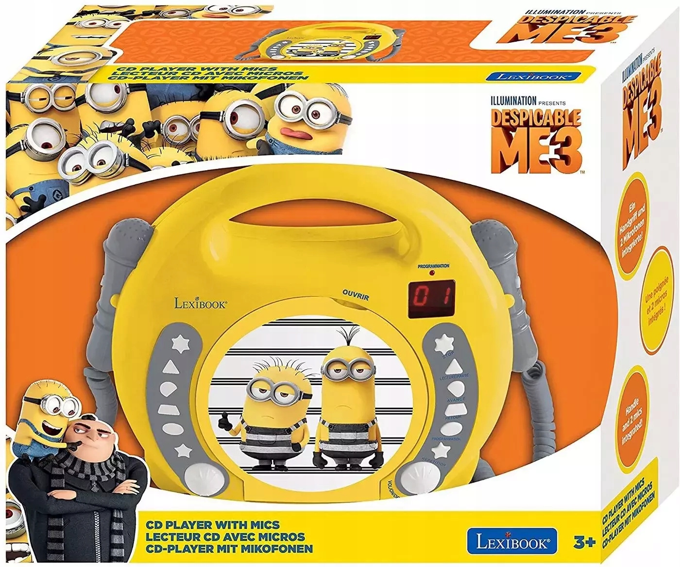 Prenosný CD prehrávač Minionky Lexibook RCDK100DES