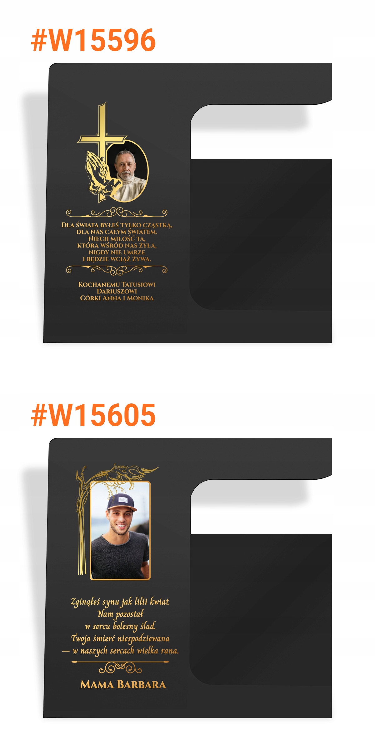 PODSTAWKA pod znicz CZARNA DEDYKACJA LAMPION XXL Motyw inny