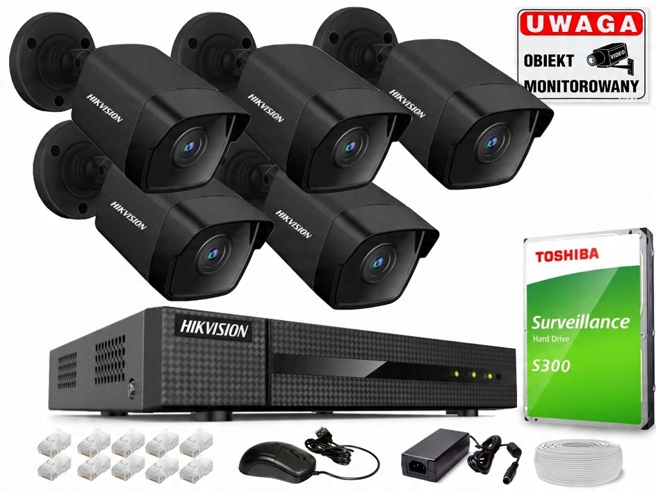 

Zestaw monitoringu PoE 5 Kamer 4Mp Wideodomofon