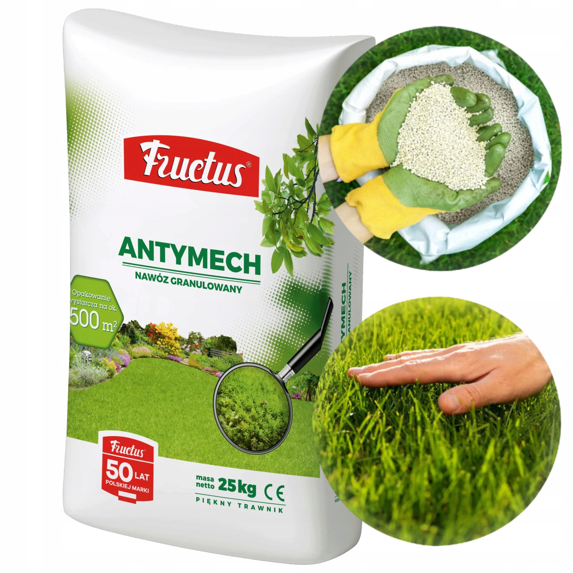Antimech 25 kg Hnojivo pro trávníky trávy Velký Obsah Železa Odstraňuje Mech