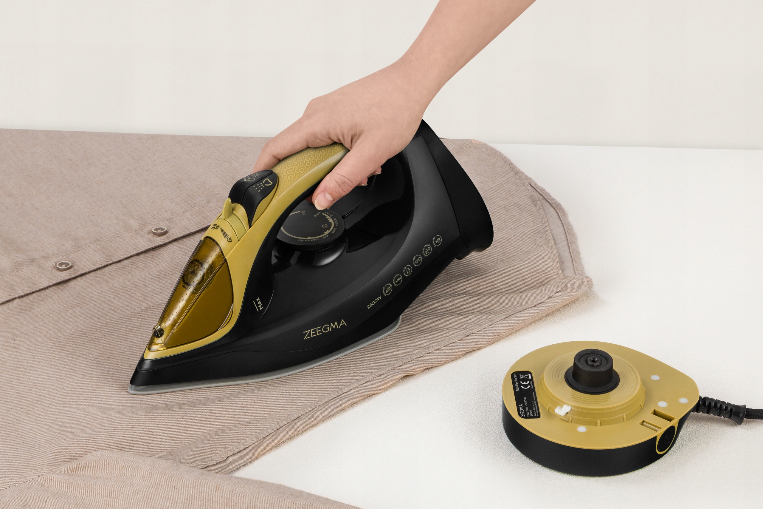 ŻELAZKO BEZPRZEWODOWE PAROWE CERAMICZNA POWŁOKA MOC 2600W STRAŻAK PROMOCJA Długość przewodu sieciowego 2 m