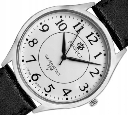 

Duży Klasyczny Zegarek Męski - Wskazówkowy Perfect