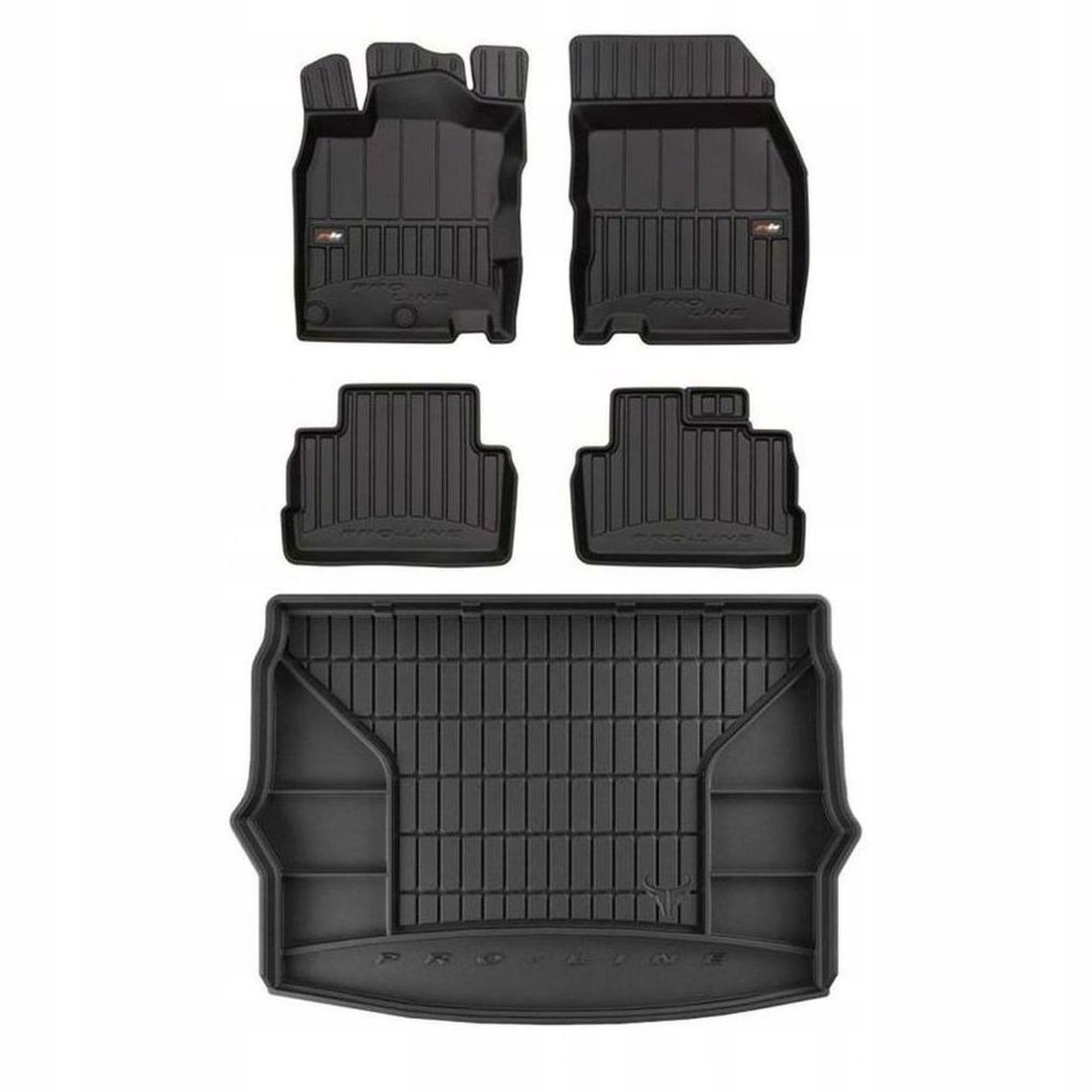 Gumowy zestaw 3D dywaniki i mata Nissan Qashqai II 2013-2021 górna podłoga