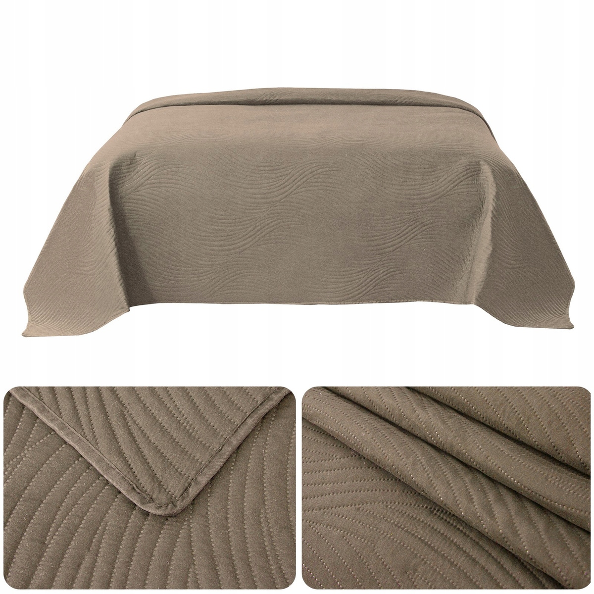 Přikrývka kapa pléd 220x240 Prošívaná lisovaná Mikrovlákno Federico Béžová