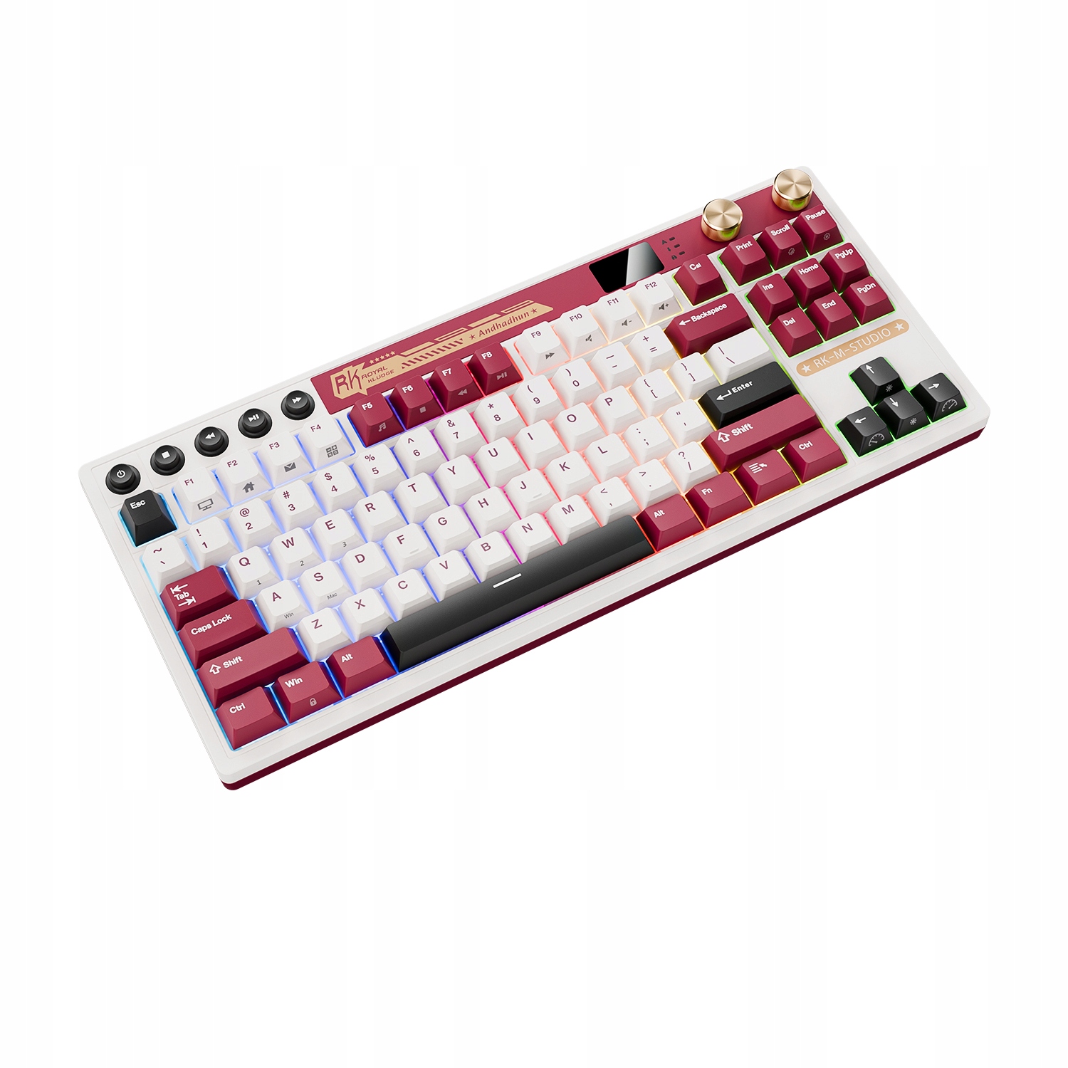 ROYAL KLUDGE RK M87 Famicom Gaming Keyboard Cream switch — 6