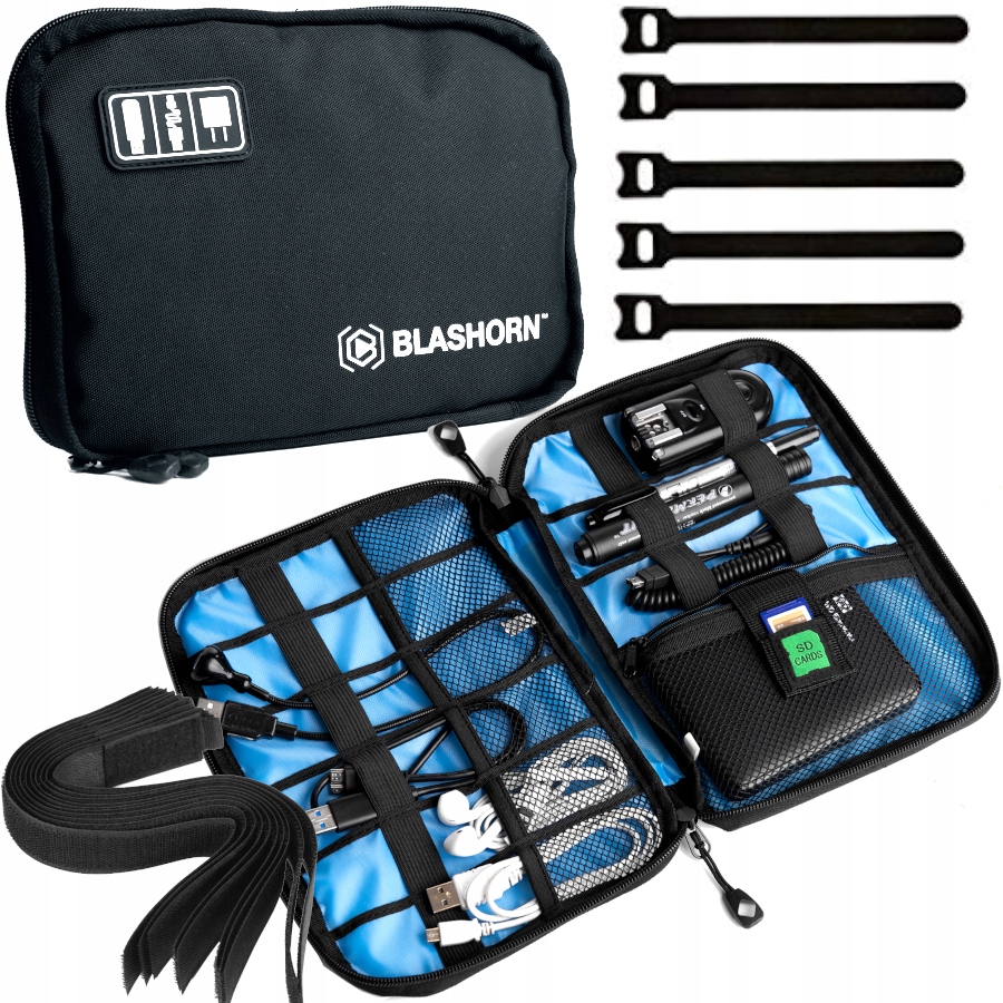 

Torba Etui Na Kable Ładowarki ORGANIZER+12 Rzepów