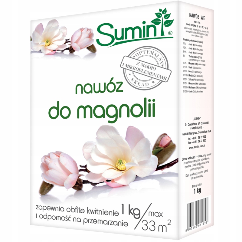

Sumin Nawóz Wieloskładnikowy do Magnolii 1kg