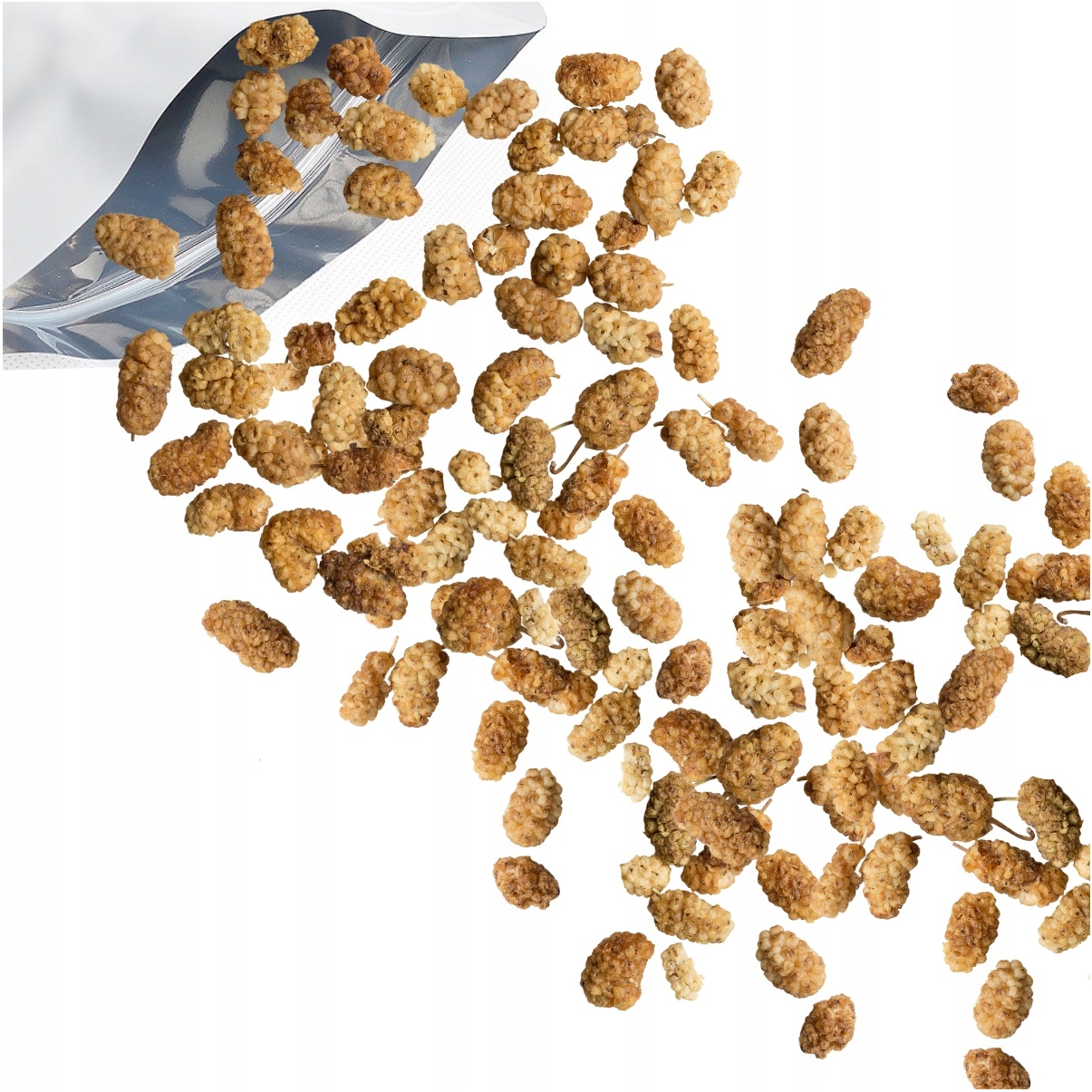 Белая шелковица сушеная / качество класс а / цельные фрукты / 1 кг