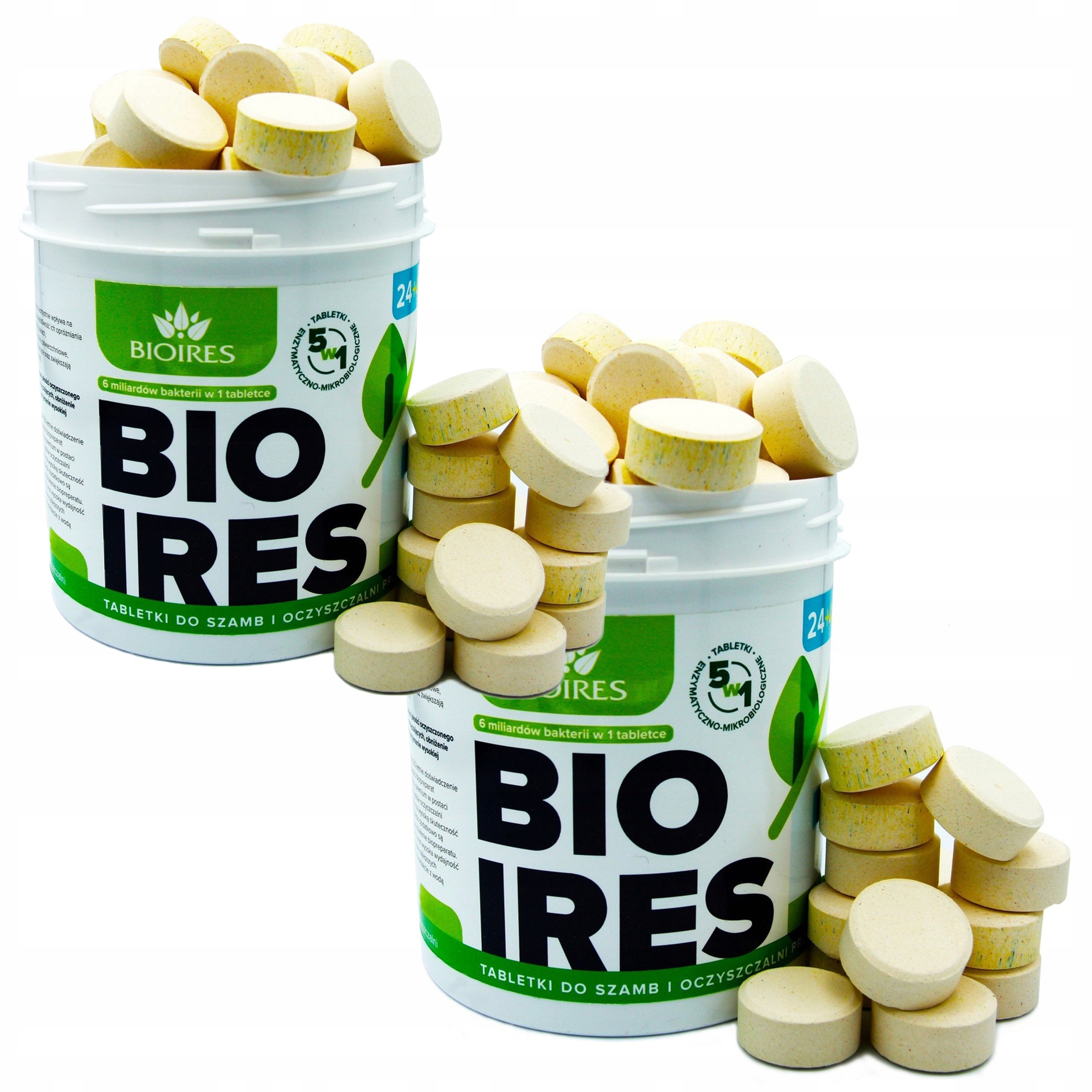 2x Tabletki bio bakterie do szamba oczyszczalni Bioires Tabs zapas na rok