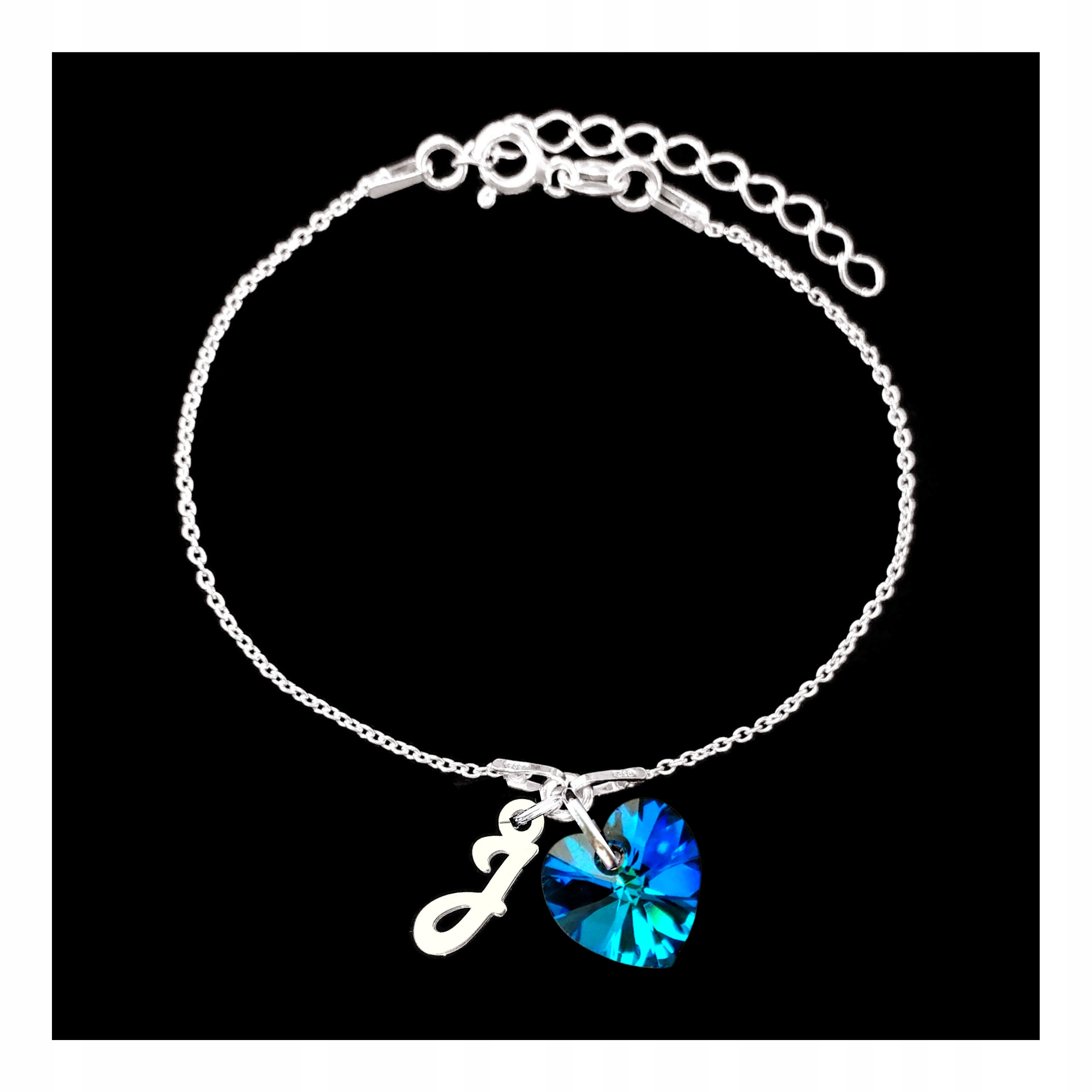 Bransoletka dla Dziewczynki Literka Alfabet Srebro Marka bez marki