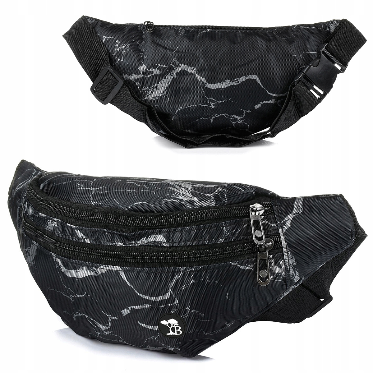 

Saszetka nerka Unisex kodura pojemna solidna pasek