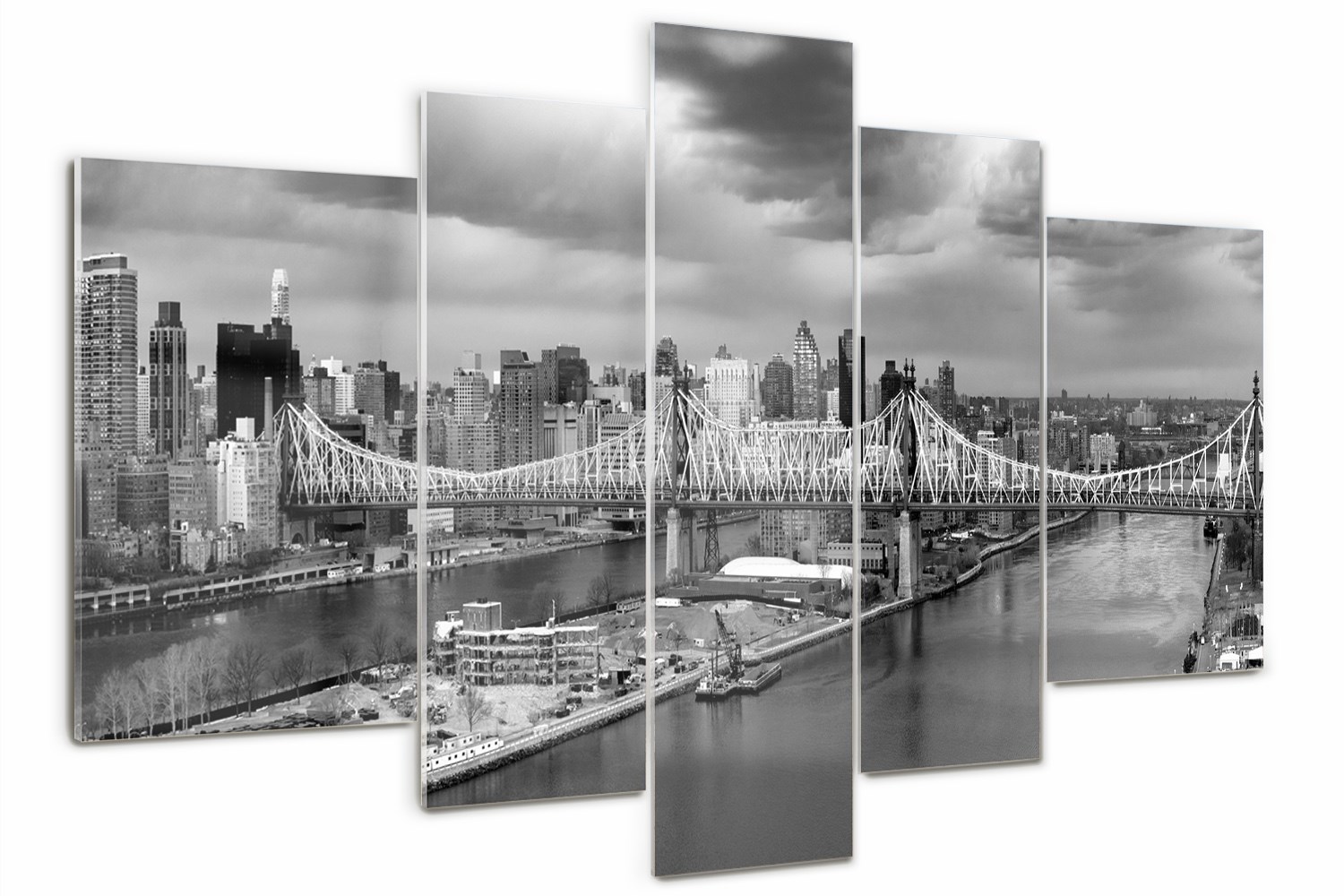 Akrylový obraz velký triptych do ložnice New York