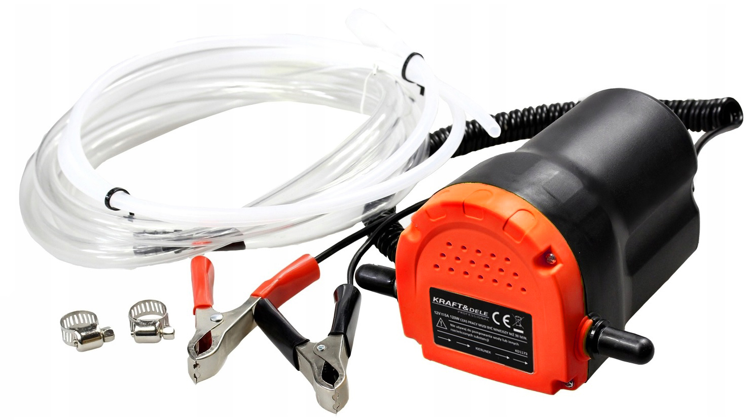 Pompka Kraft&Dele 120W do wymiany oleju silnikowego,opałowego 12V + wężyki