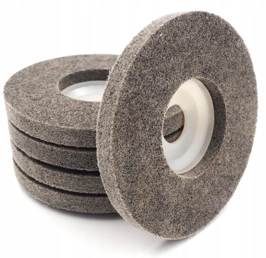 10x Włóknina Tarcza Polerska 125x22,23x12 mm Nylonowa