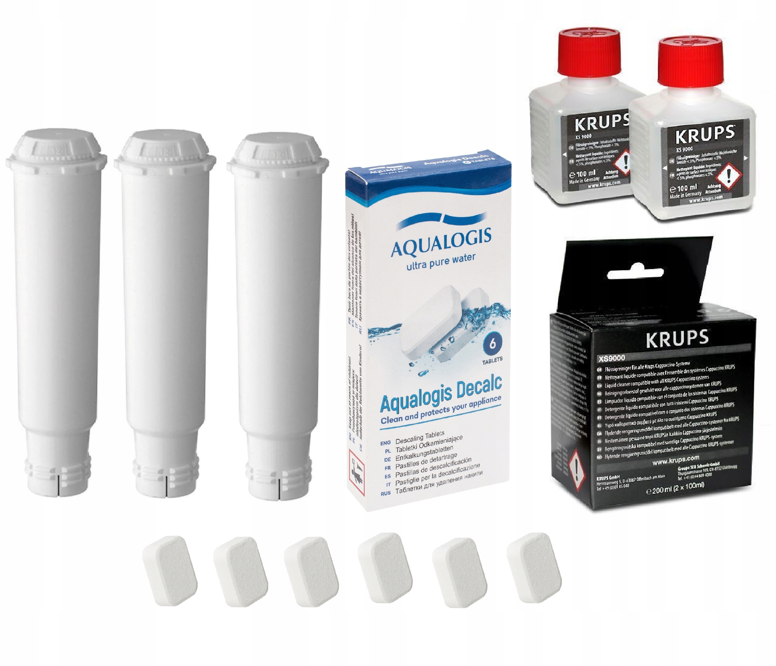 

3x Filtr F088 Płyn Do Krups XS9000, Tabletki F054