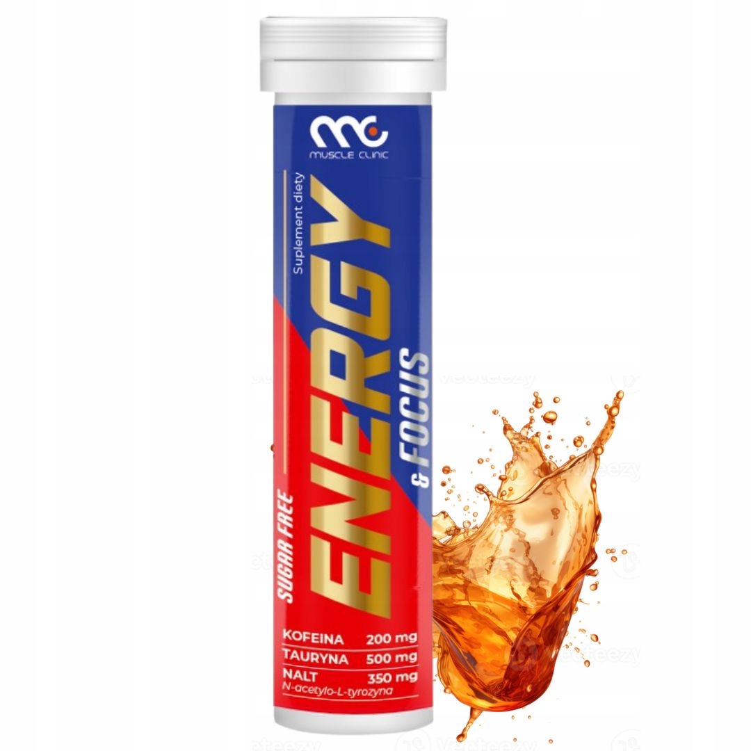 Levně Muscle Clinic Energy 20 šumivých tabletek s kofeinem taurin nalt