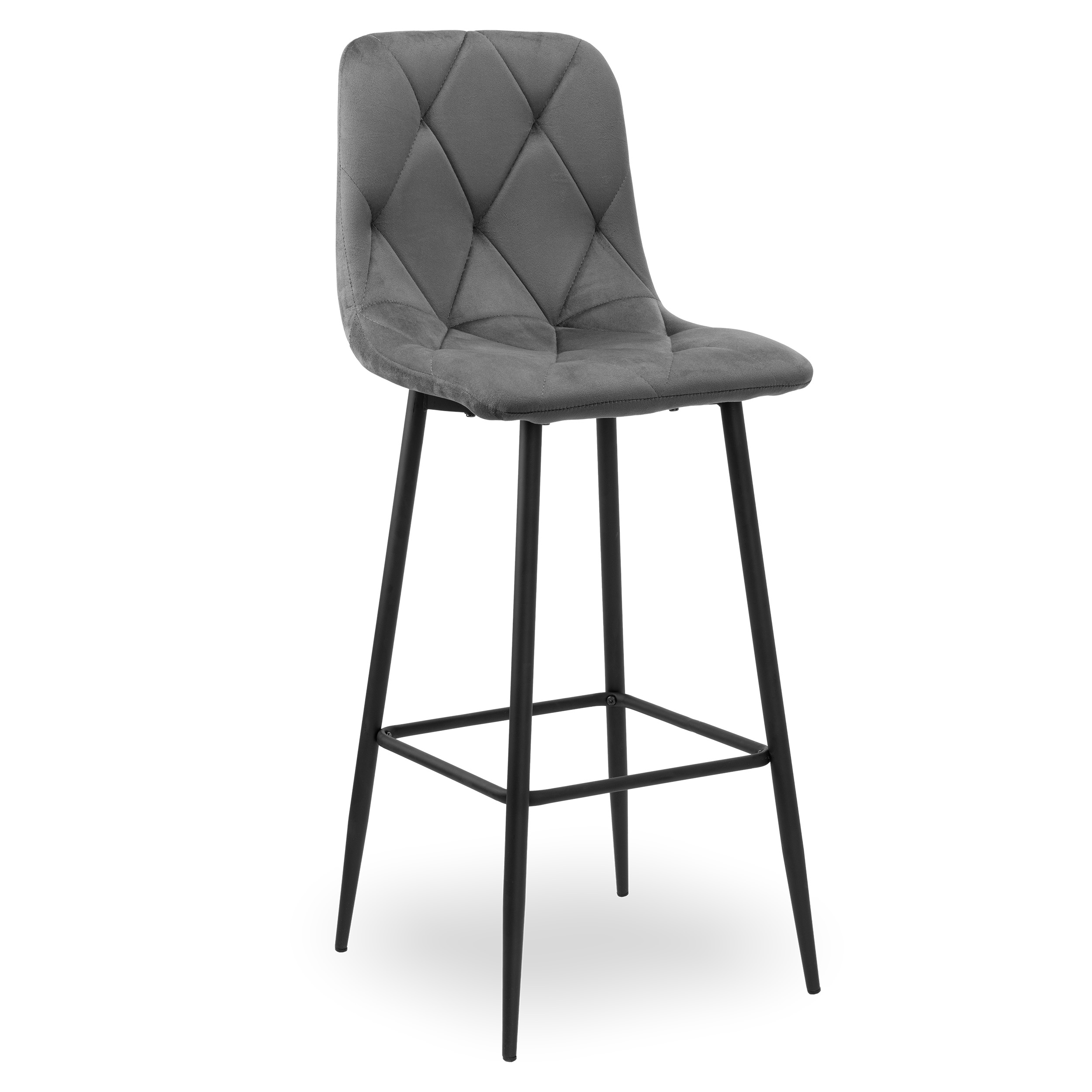 Barová Židle Velurové Prošívané Křeslo S Vysokým Opěradlem Kuchyňské Barové Loftové Křeslo