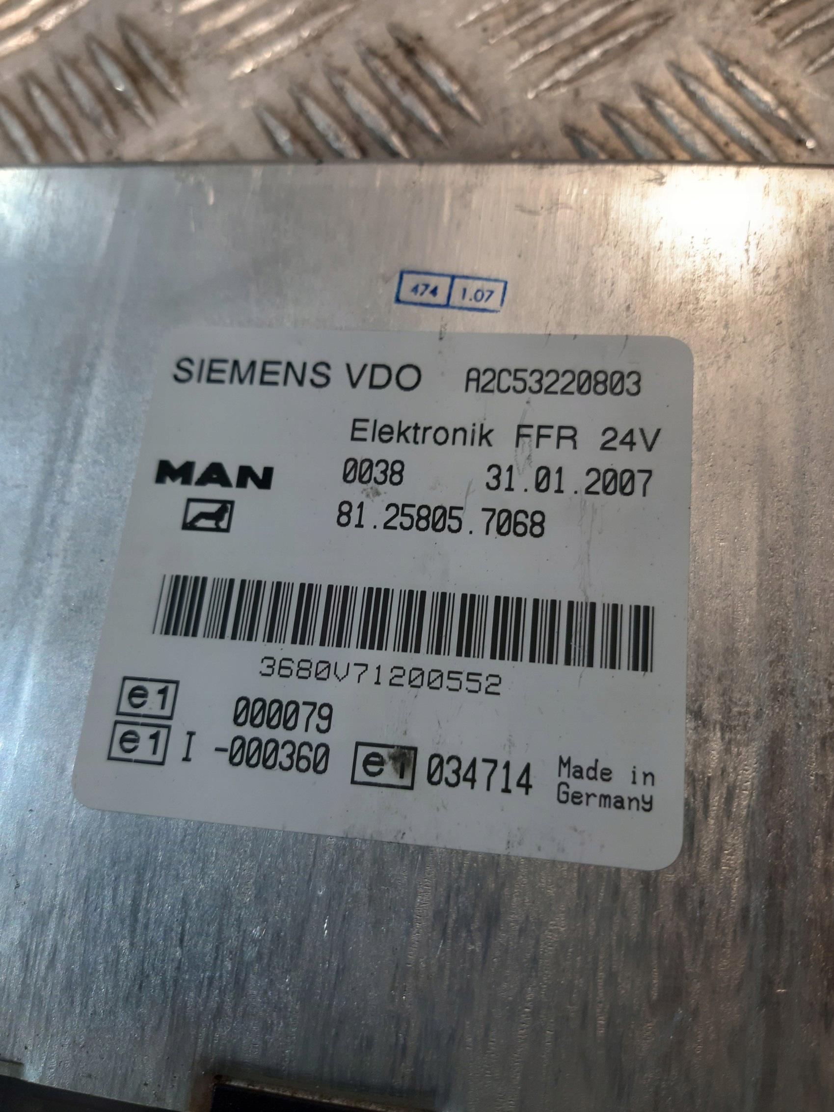 Centralina computer FFR MAN TGA TGS TGX 81258057068