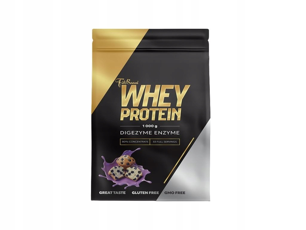 FitBoom Whey Protein 1000g blueberry muffin