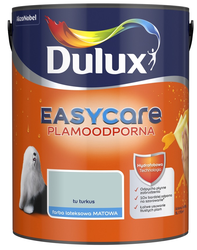 

Farba Dulux Easy Care tu turkus, 5l