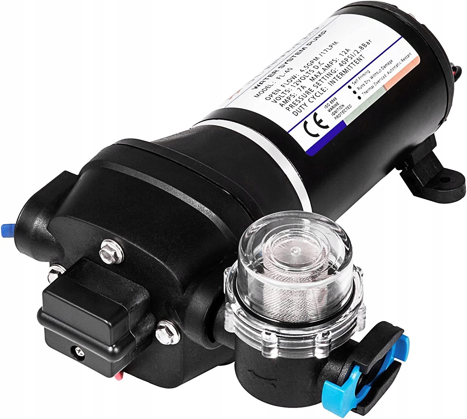 Vevor Membránová Vodní Pumpa 12V 17 L, Min, Vysokotlaká Litinová