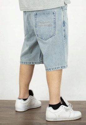 Světle modré Kraťasy Mass Jeans Bergen Loose Fit