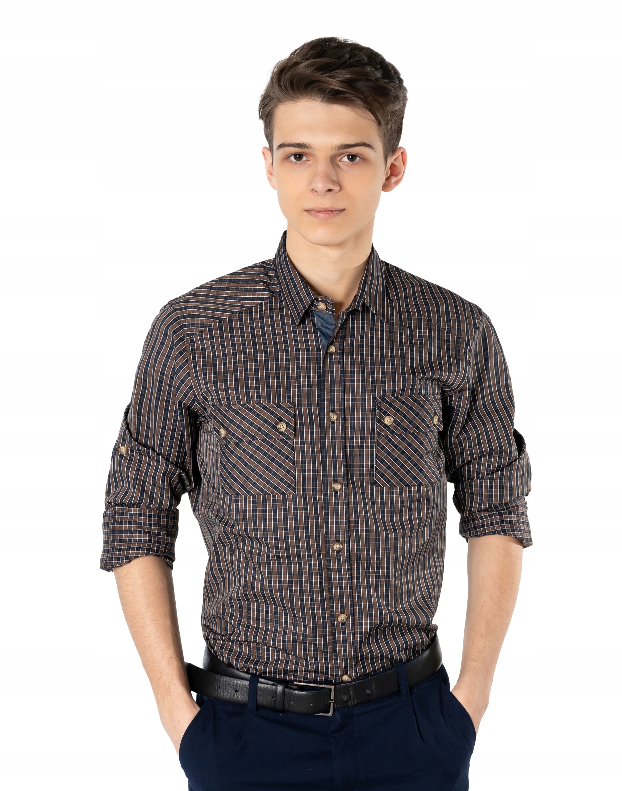 

Koszula Męska Bawełniana Długi Rękaw 6136-3 r XXL