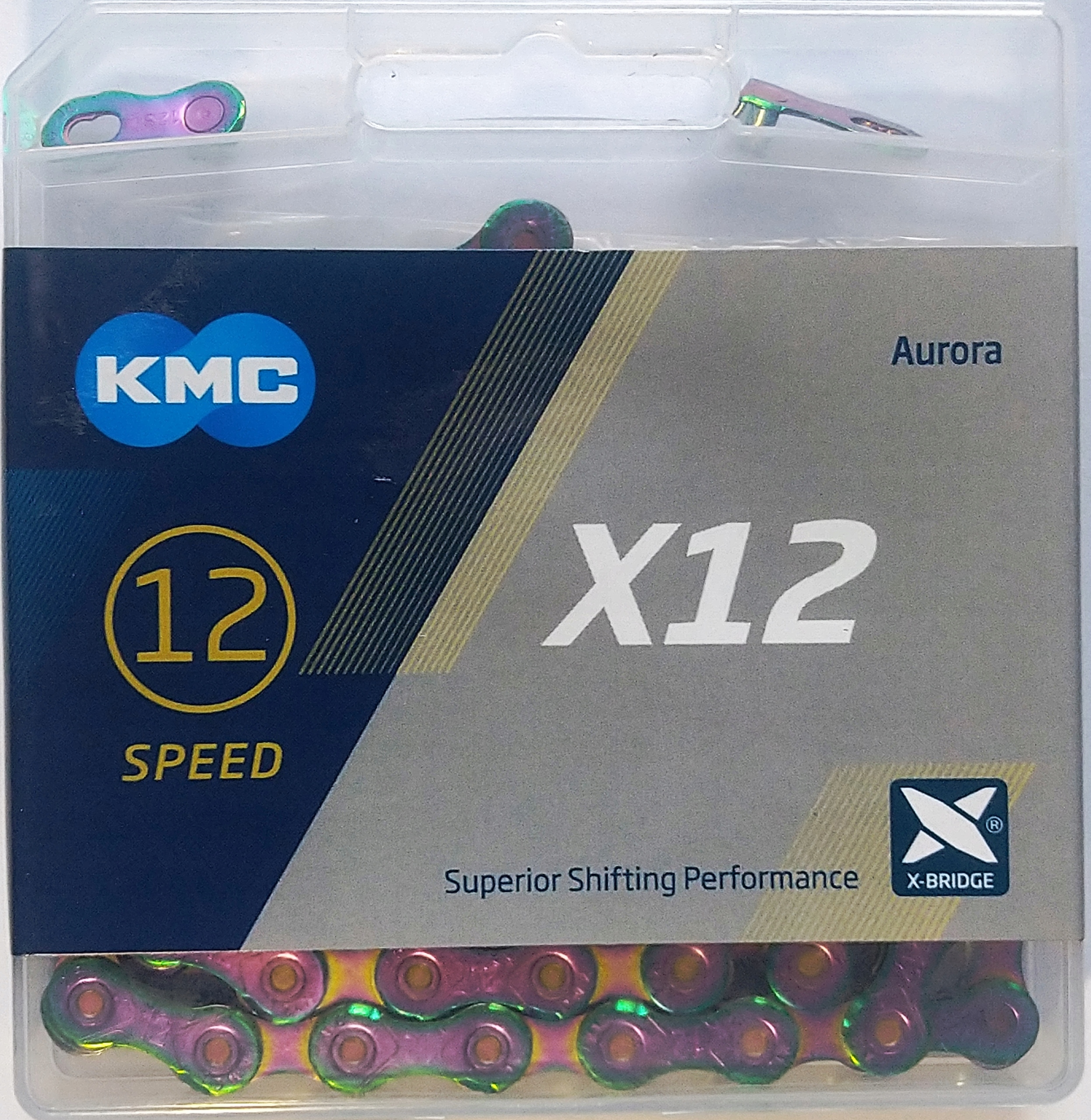 Řetěz na kolo Kmc X12 Aurora Blue 126 l box