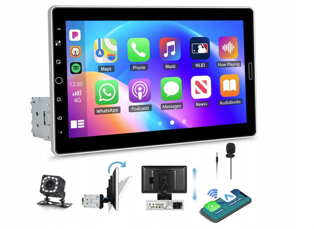 Regulovateľný automobilový stereo systém s bezdrôtovou funkciou CarPlay