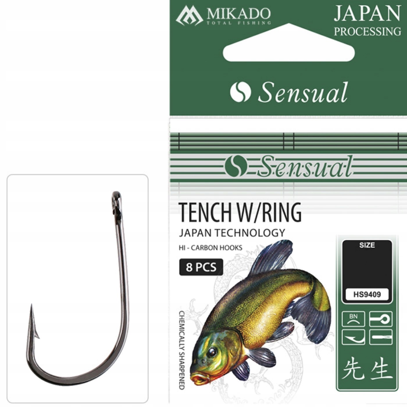Haczyk Sensual nr 8 Bn Tench W/ring Mikado