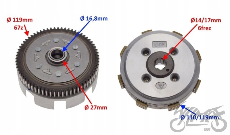 SPRZĘGŁO SILNIK ZS154FMI-2 KPL Dopasowanie do pojazdu produkt dedykowany