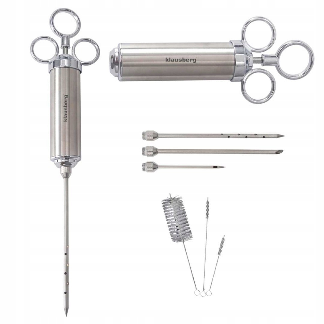 Levně Ocelová injekční stříkačka 60 Ml na pečení masa Klausberg Kb-7842