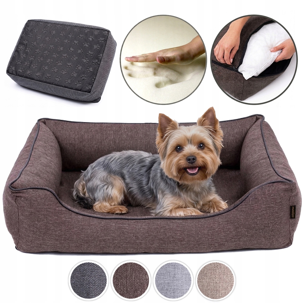 Legowisko dla psa Sofa Ma Ortopedyczne 65x50 brąz/czarny Produkt Pl