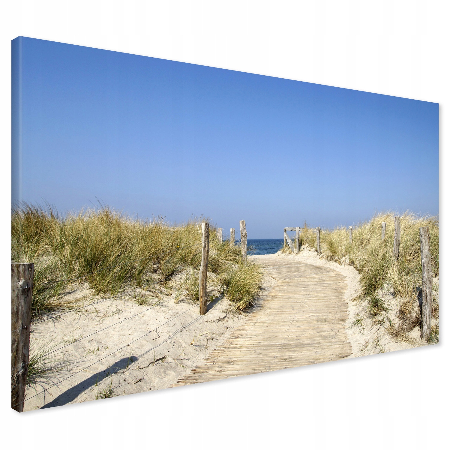 Obraz na płótnie 100x70 Morze Plaża Wydmy Canvas do Salonu Premium